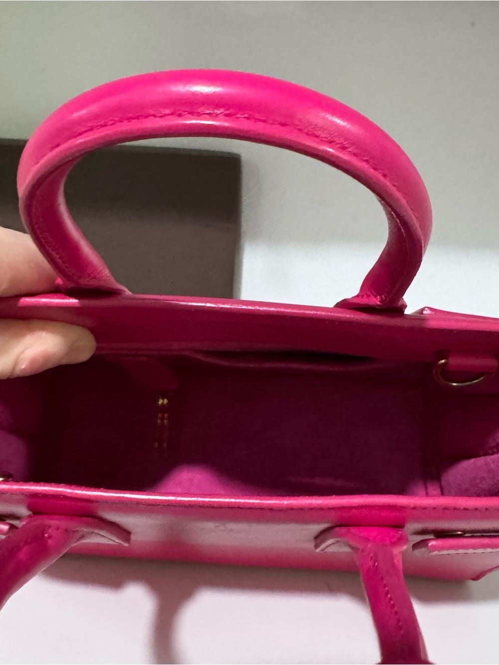 Saint Laurent Leather sac de jour pink - Picture 8 of 12